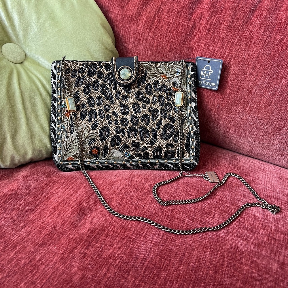 Mary Frances Untamed Beaded Crossbody Handbag